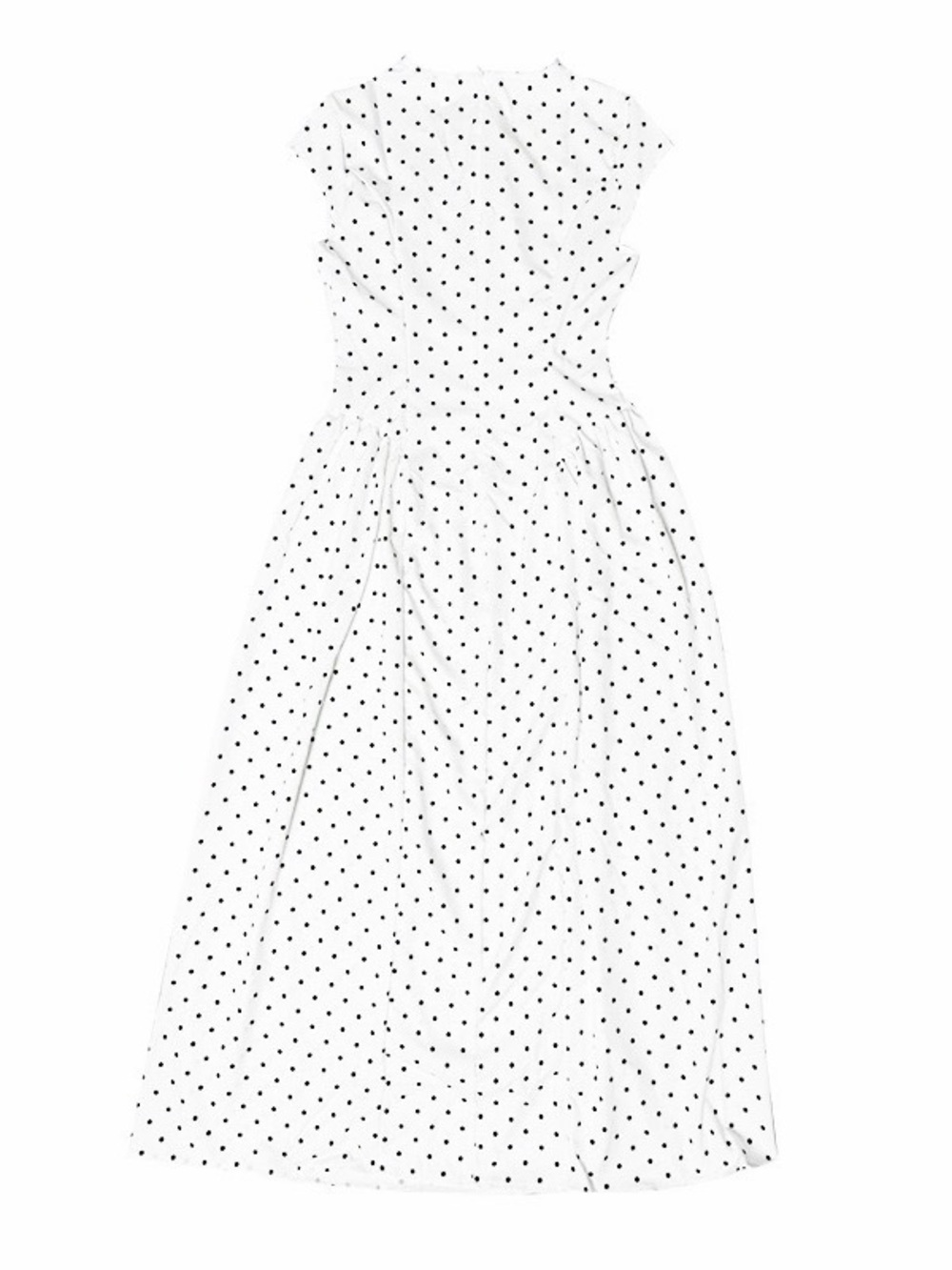 Elegant White Polka Dot Maxi Dress - Picture 9 of 16